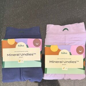 hūha Mineral Undies Briefs — Navy and Light Purple (2-Pack)